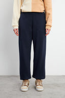 Kadın Beli Lastikli Oversize Jogging Pantolon - Lacivert