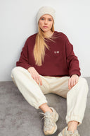 Kadın Beli Lastikli Oversize Jogging Pantolon - Kemik