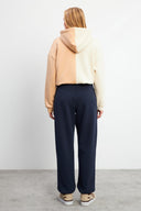 Kadın Beli Lastikli Oversize Jogging Pantolon - Lacivert