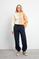 Kadın Beli Lastikli Oversize Jogging Pantolon - Lacivert