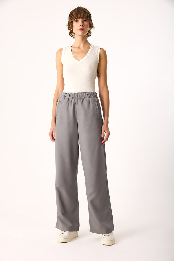 Beli Lastikli Pantolon(TENCEL)(TM)-GRİ