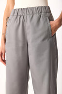 Kadın Beli Lastikli Pantolon %100 Lyocell (Tencel™) - Gri