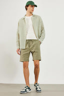 Erkek Beli Lastikli Paraşüt Şort - Haki