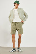 Erkek Beli Lastikli Paraşüt Şort - Haki