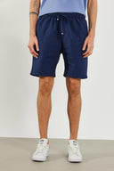 Erkek Beli Lastikli Paraşüt Şort - Lacivert