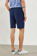 Erkek Beli Lastikli Paraşüt Şort - Lacivert