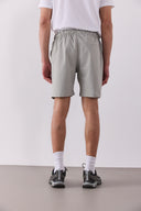 Erkek Beli Lastikli Teknik Şort - Gri