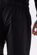 Erkek Beli Lastikli Teknik Şort - Siyah