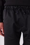 Erkek Beli Lastikli Teknik Şort - Siyah
