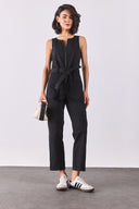 Kadın Bianca Kolsuz Tulum - Siyah