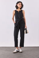 Kadın Bianca Kolsuz Tulum - Siyah