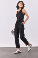 Kadın Bianca Kolsuz Tulum - Siyah