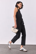 Kadın Bianca Kolsuz Tulum - Siyah