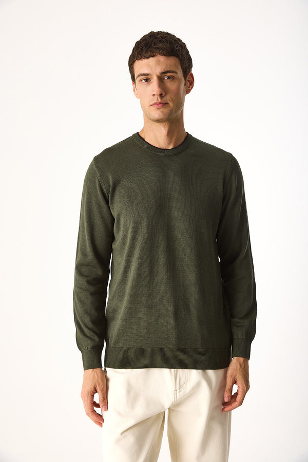 Bisiklet Yaka Regular Fit Basic Triko