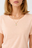 Boyfriend Bisiklet Yaka Regular Fit Modal Tişört(TENCEL)(TM)-Pembe