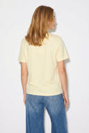 Boyfriend Bisiklet Yaka Regular Fit Modal Tişört(TENCEL)(TM)-Sarı