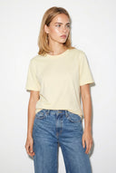 Boyfriend Bisiklet Yaka Regular Fit Modal Tişört(TENCEL)(TM)-Sarı
