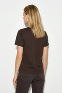 Boyfriend V Yaka Regular Fit Modal Tişört(TENCEL)(TM)-Kahverengi