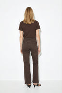 Boyfriend V Yaka Regular Fit Modal Tişört(TENCEL)(TM)-Kahverengi