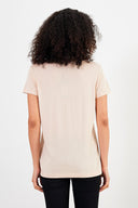 Kadın Boyfriend V Yaka Regular Fit Modal Tişört (TENCEL)™ - Kum