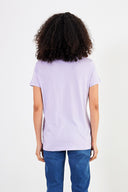 Kadın Boyfriend V Yaka Regular Fit Modal Tişört (TENCEL)™ - Lila