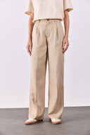 Kadın Chloe Wide Leg Palazzo Pantolon %100 Lyocell (Tencel™) - Bej