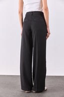 Kadın Chloe Wide Leg Palazzo Pantolon %100 Lyocell (Tencel™) - Siyah