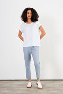 Kadın Cindy Bisiklet Yaka Regular Fit Basic Modal Tişört (TENCEL)™ - Beyaz