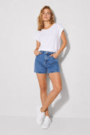 Cindy Bisiklet Yaka Regular Fit Basic Modal Tişört(TENCEL)(TM)-Beyaz