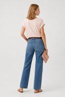 Kadın Cindy Bisiklet Yaka Regular Fit Basic Modal Tişört Lyocell (Tencel™) - Pembe