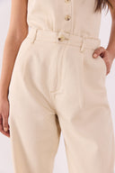 Kadın Clara Wide Leg Off White Palazzo Pantolon Lyocell (Tencel™) - Off White