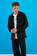 Erkek Clark Regular Fit Pamuklu Gömlek - Siyah