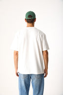 Erkek Cocktail Baskılı Tişört %100 Pamuk - Fildişi