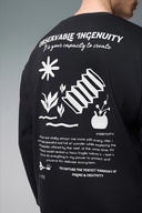 Erkek Create Baskılı Sweatshirt - Siyah