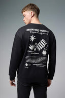 Erkek Create Baskılı Sweatshirt - Siyah