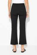 Crop Paça Pantolon-Siyah