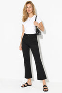Crop Paça Pantolon-Siyah