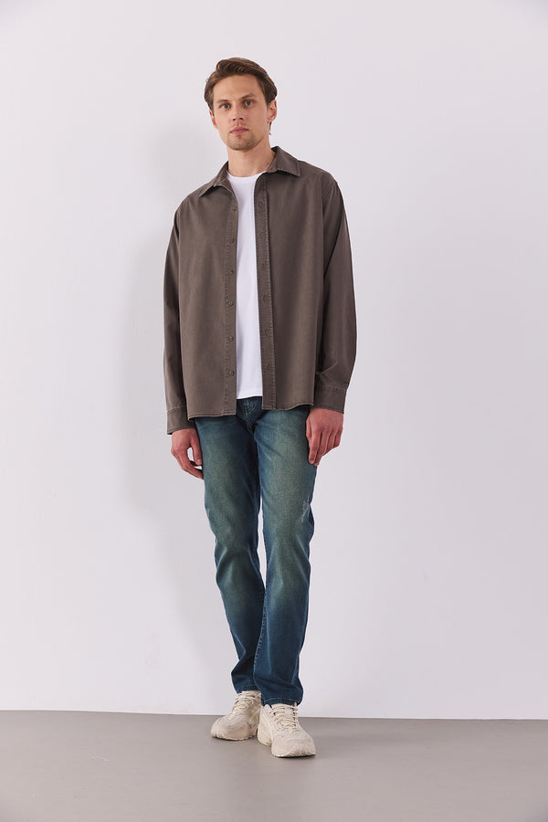 Daniel Green Overdye Straight Fit Jean Pantolon - GREEN OVERDYE