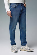 Erkek Danny Dark Blue Carrot Fit Rigit Jean Pantolon %100 Pamuk - Dark Blue