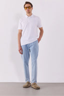 David Sky Blue Beli Lastikli Slim Fit Jogger Pantolon-Sky Blue