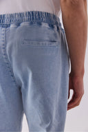 David Sky Blue Beli Lastikli Slim Fit Jogger Pantolon-Sky Blue