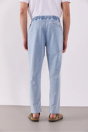 David Sky Blue Beli Lastikli Slim Fit Jogger Pantolon-Sky Blue