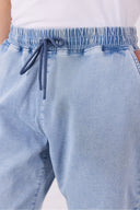David Sky Blue Beli Lastikli Slim Fit Jogger Pantolon-Sky Blue