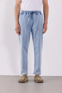 David Sky Blue Beli Lastikli Slim Fit Jogger Pantolon-Sky Blue