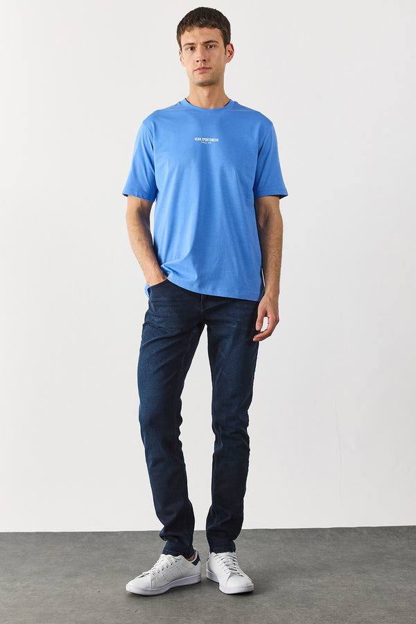 Edward Blue Black Slim Straight Jean Pantolon - BLUE BLACK 1Y2514505BB-508