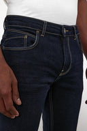 Erkek Edward Naturel Dark Blue Slim Straight Jean Pantolon - Naturel Dark Blue