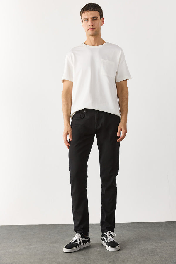 Edward Slim Straight Renkli Jean Pantolon - SİYAH