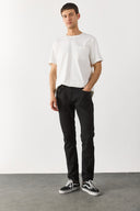Erkek Edward Slim Straight Renkli Jean Pantolon - Siyah