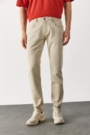 Erkek Edward Slim Straight Renkli Jean Pantolon - Taş