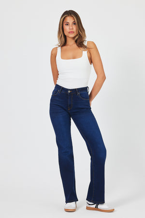 Kadın Emilie Blue Black Bootcut Jean Pantolon Lyocell (Tencel™) - Blue Black